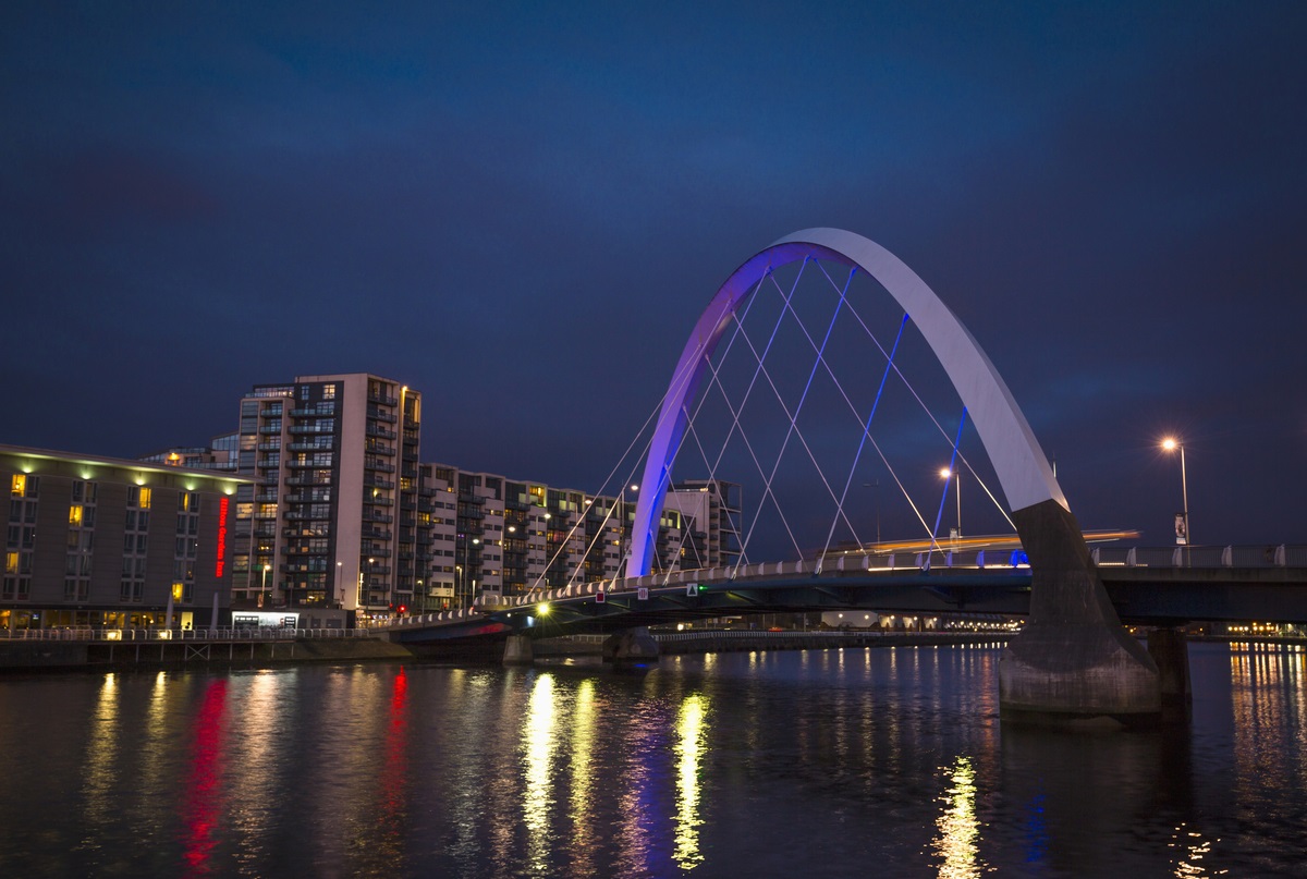 The Clyde Arc bridge in Glasgow