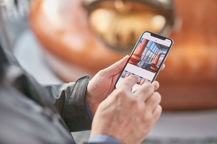 Person on mobile phone