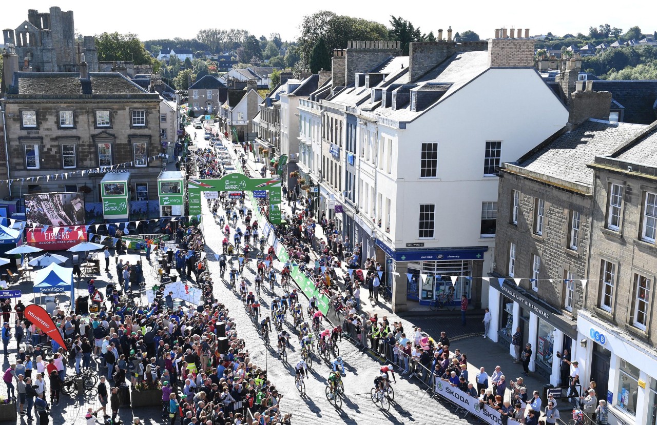 Kelso hosting the Tour of Britain in 2019