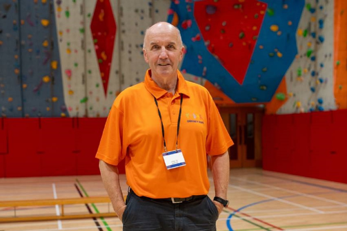 Orkney Island Games volunteer Mike Lucas