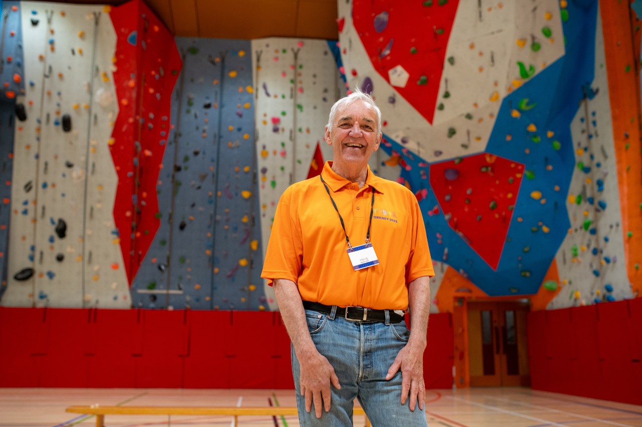 Orkney Island Games volunteer Robin Nicolson