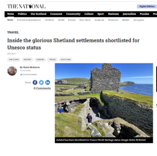 Clipping from Shetland media