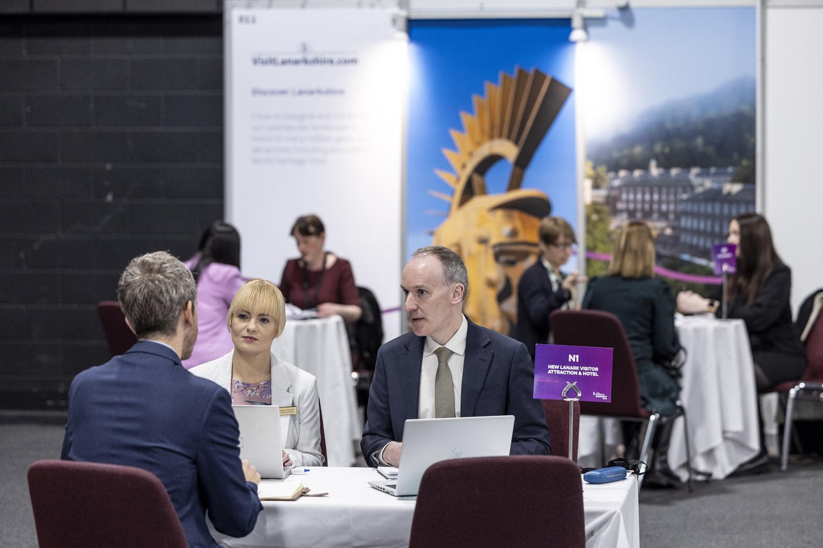 Business meetings taking place at VisitScotland Connect 2024
