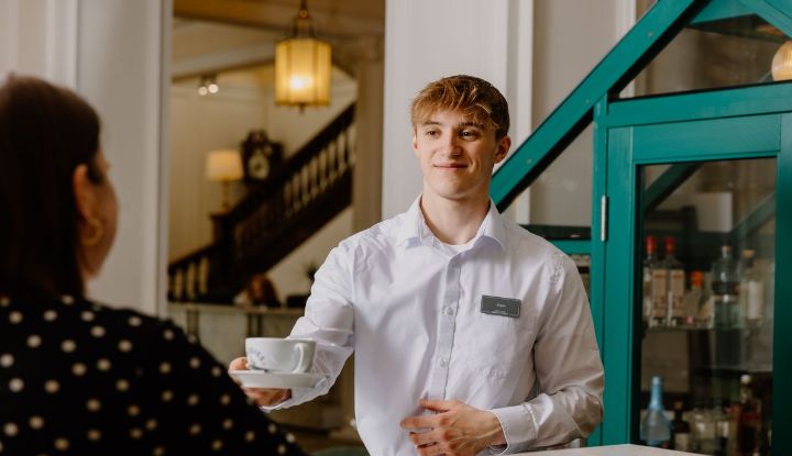 Working in hospitality.