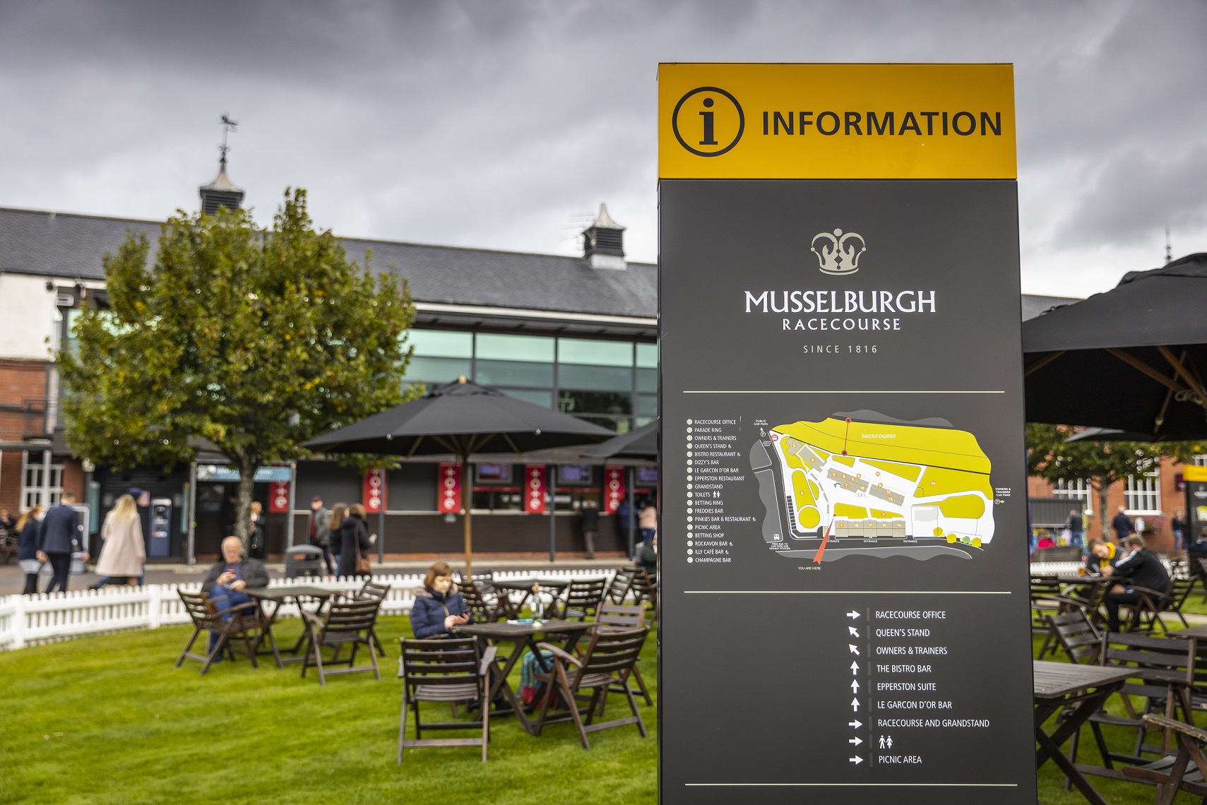 Information sign at Musselburgh Racecourse