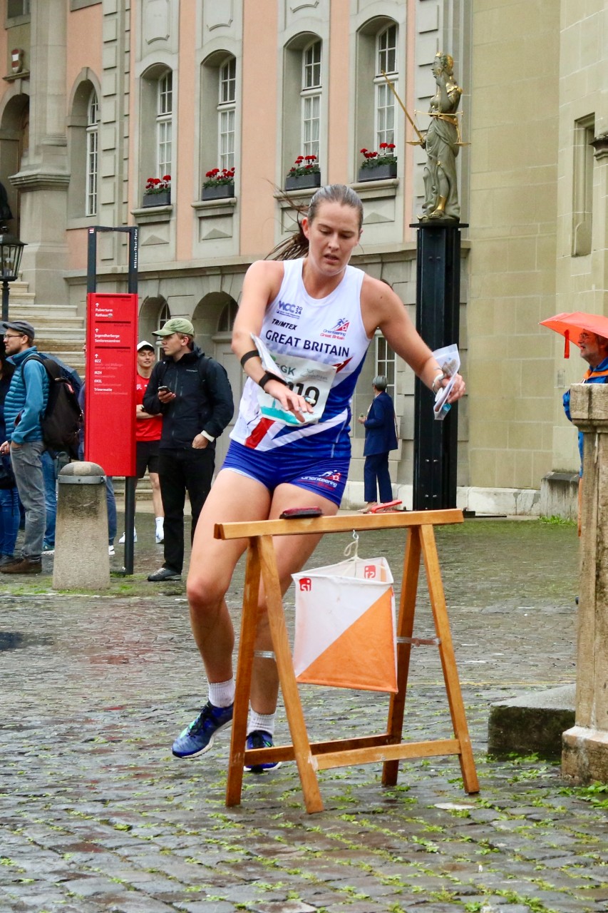 Grace Molloy competing in an orienteering event