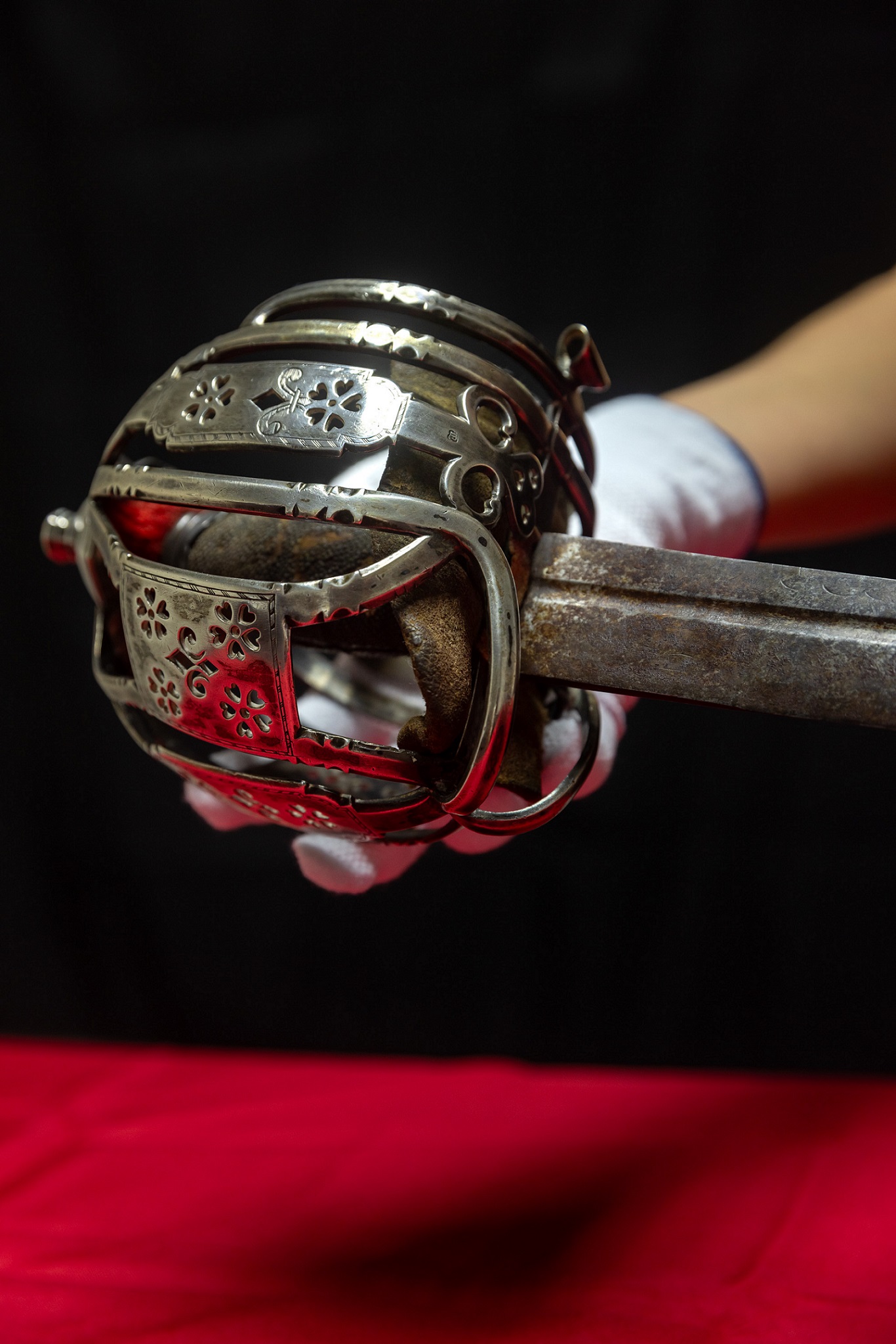 the hilt of a sword, used by the jacobites. Credit Benedict Johnson