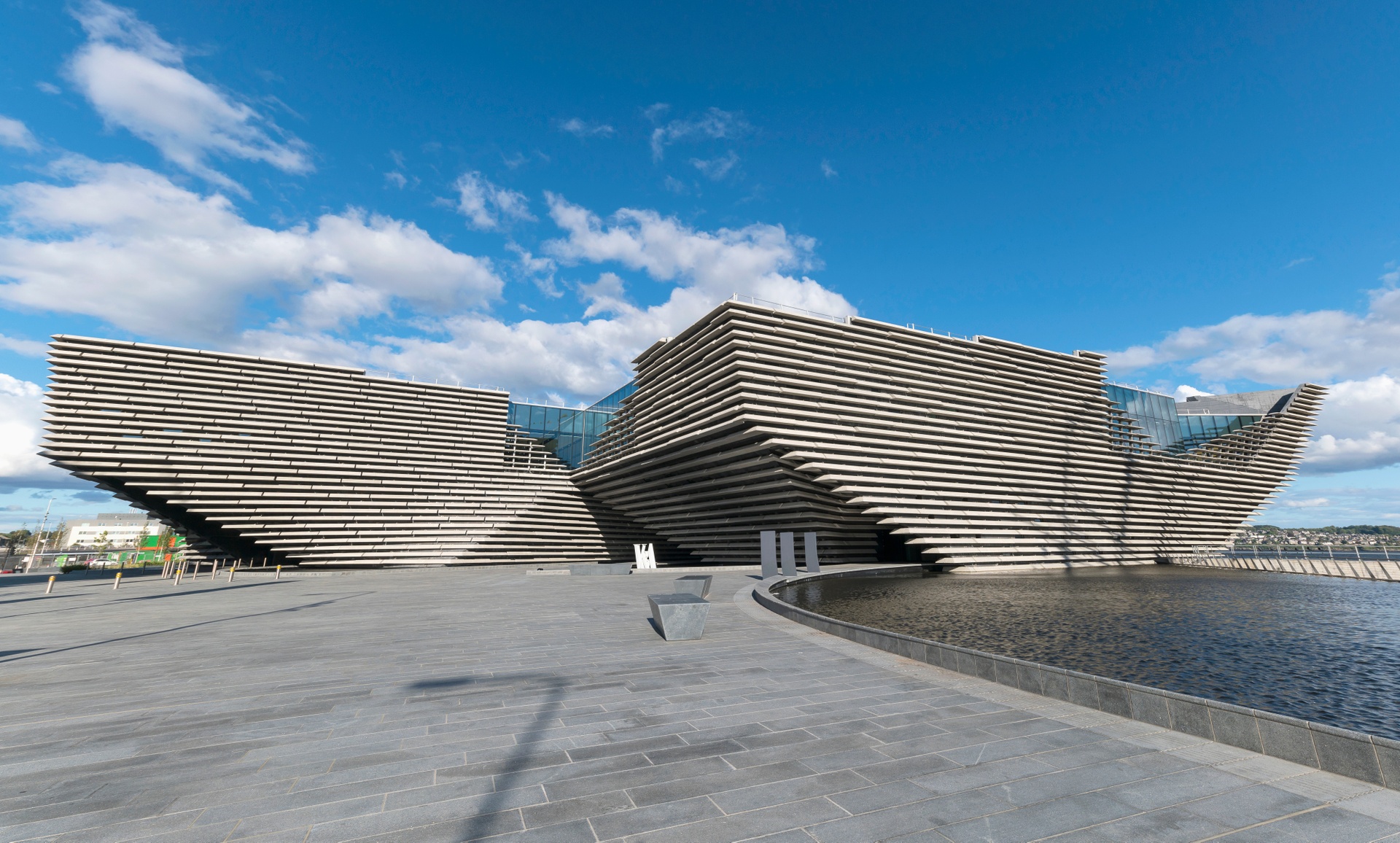 V&A Dundee museum building on a clear sunny day